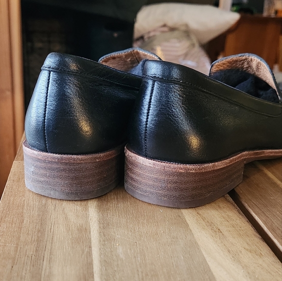 Black Leather Madewell Frances Loafers size 6 - Picture 4 of 8